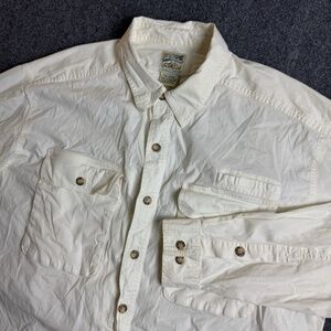 Travel Smith Men’s Ivory White Long Sleeve Shirt XL Cotton / Spandex Hong Kong